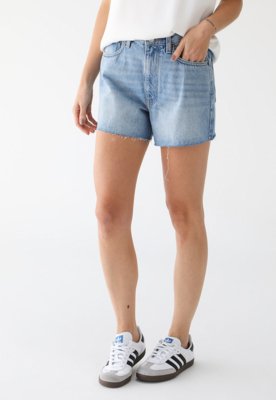 Short Jeans TOPSHOP Reta Liso Azul