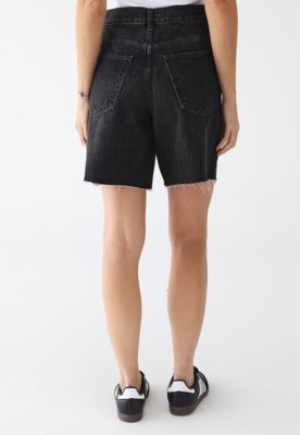 Short Jeans TOPSHOP Reta Liso Preto