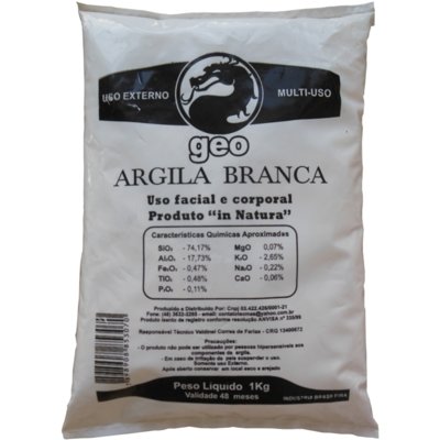 Argila Tecmas Geo Branca 1Kg Menor preço em Argila Tecmas Geo Branca 1Kg