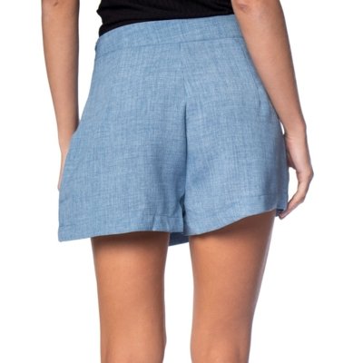 Short Saia Feminino The Style Box Transpassado Azul