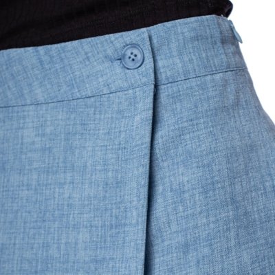 Short Saia Feminino The Style Box Transpassado Azul