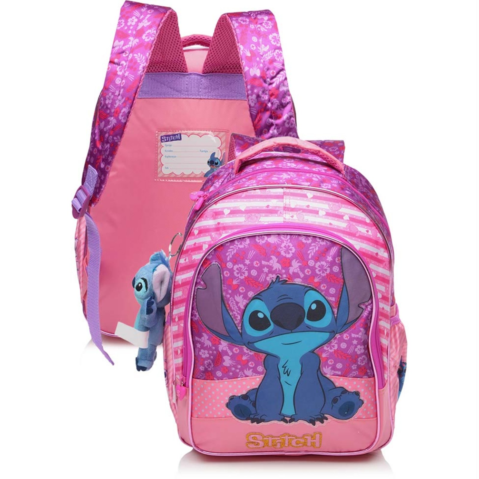 Mochila Infantil Lyllo Orelha de Gatinho Rosa 