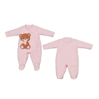 Macacão Bebê Longo Rosa Upi Uli P Rosa