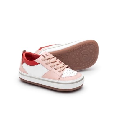 Tênis Bebê Tip Toey Joey Ollie Branco e Rosa