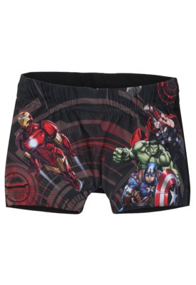 Short Tip Top Praia Avengers Preto Menor preço em Short Tip Top Praia Avengers Preto