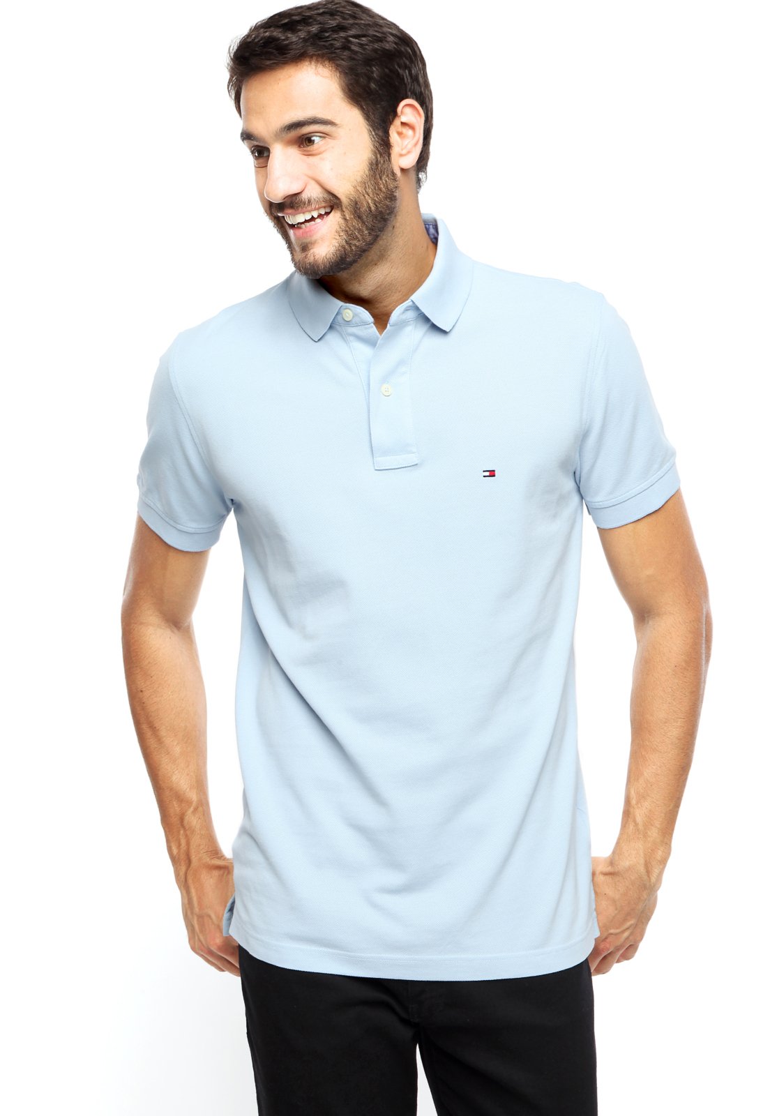 Camisa Polo Tommy Hilfiger Regular Azul - Compre Agora | Dafiti Brasil