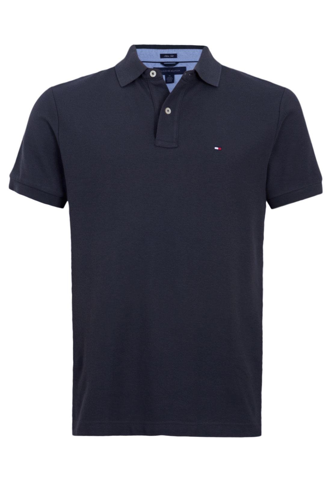 camisa polo tommy cinza