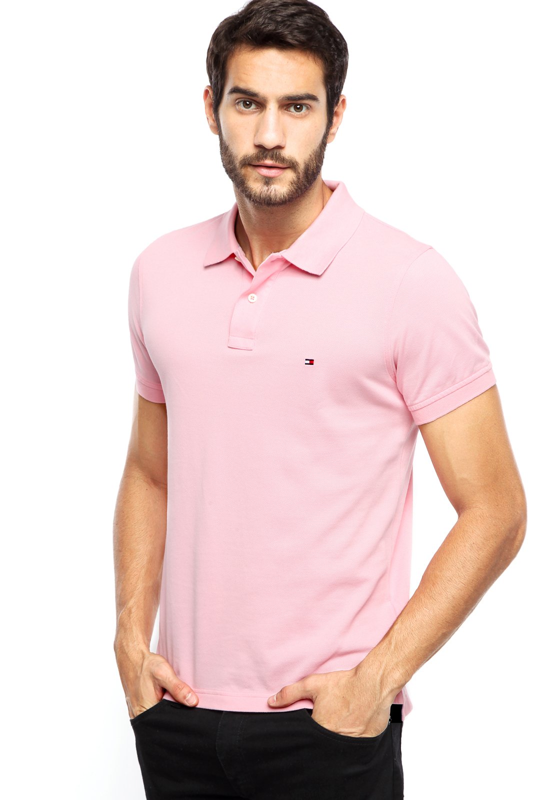 polo tommy hilfiger rosa