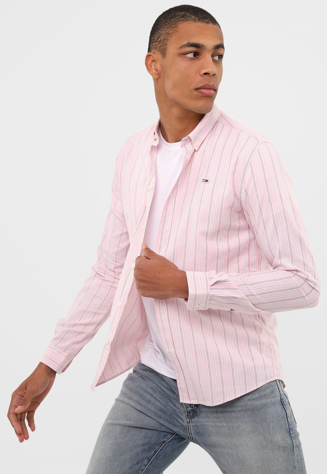 Camisa tommy hilfiger sales rosa