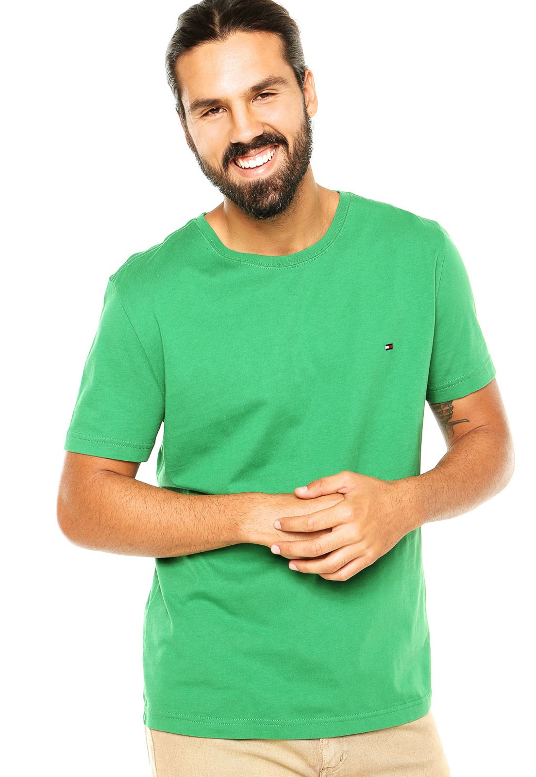 camiseta tommy hilfiger verde