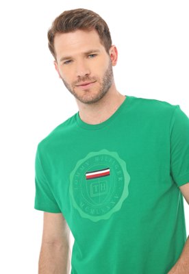 camiseta tommy hilfiger verde