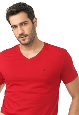 Camiseta Tommy Hilfiger Lisa Vermelha Menor preço em Camiseta Tommy Hilfiger Lisa Vermelha