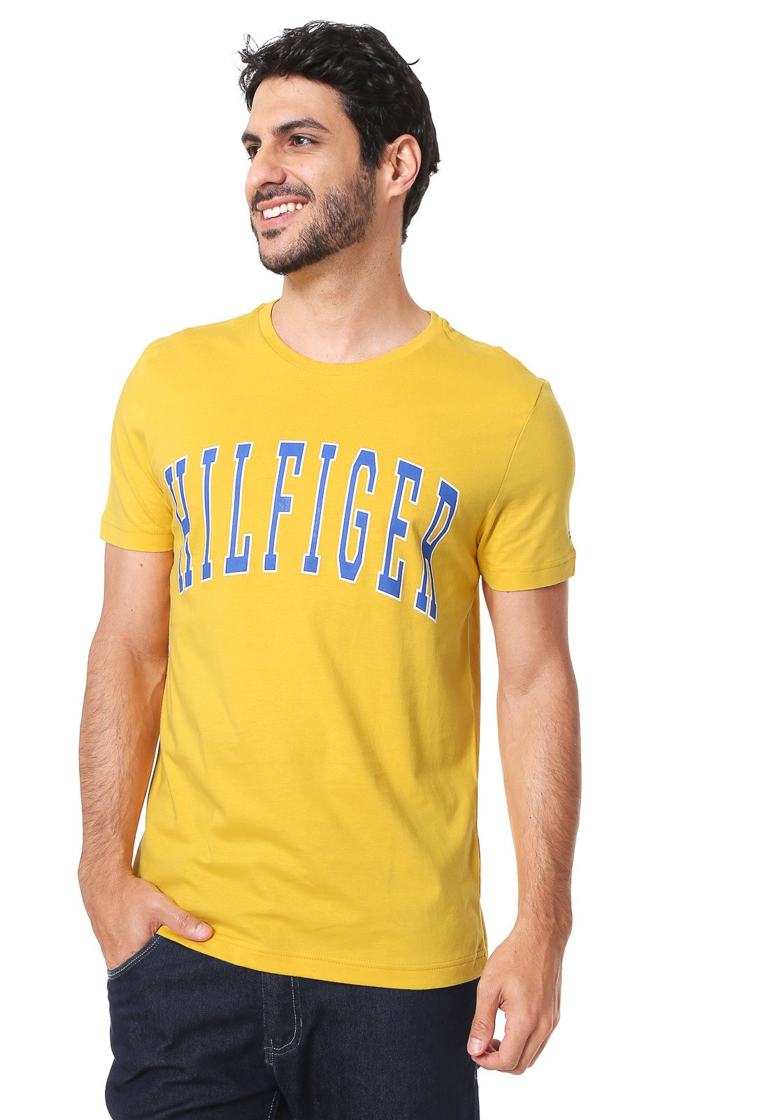 camiseta tommy hilfiger amarela