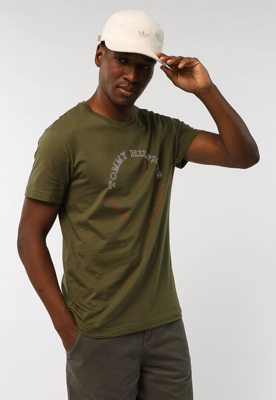 Camiseta Tommy Hilfiger Logo Verde - Compre Agora