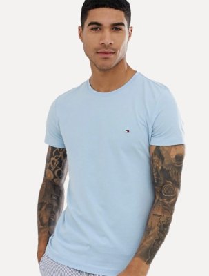 Camiseta Tommy Hilfiger Masculina Essential Cotton Rosa Claro - Compre  Agora