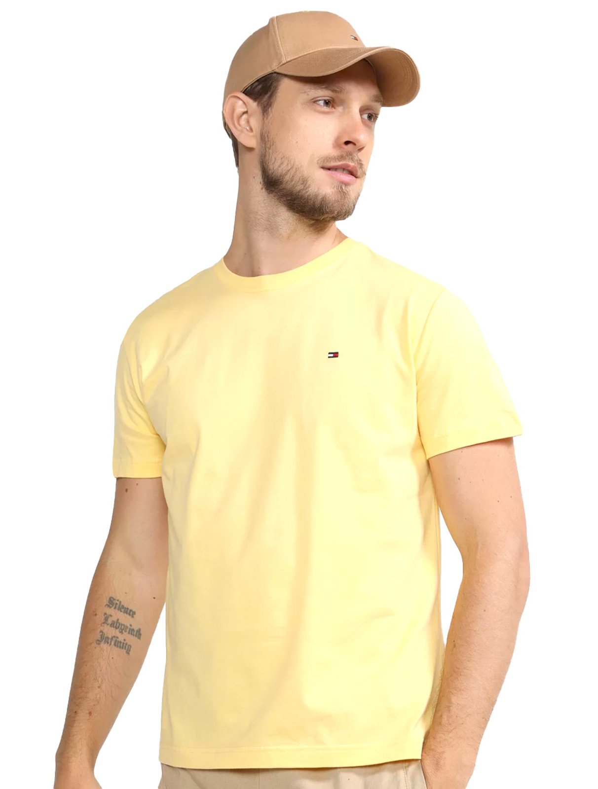 Camiseta Tommy Hilfiger Masculina Essential Cotton Icon Amarela Claro -  Compre Agora