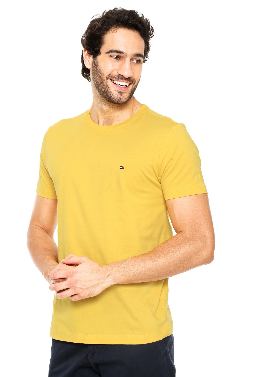 camiseta tommy hilfiger amarela