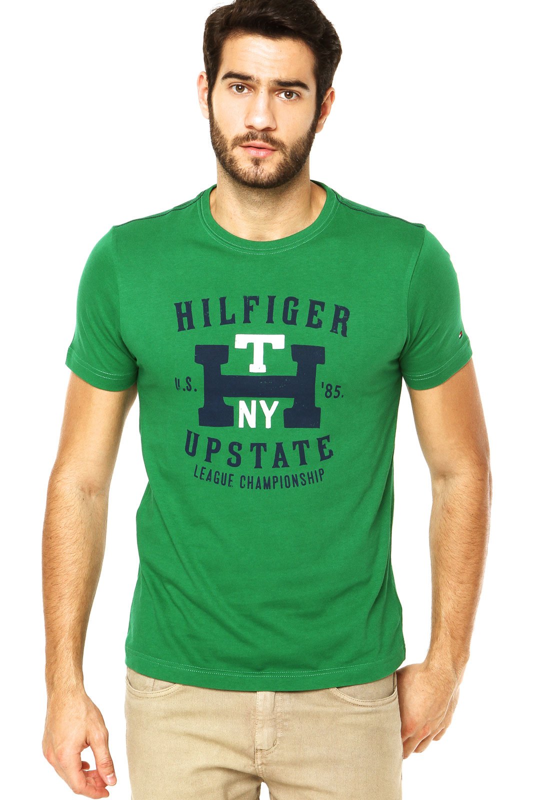 camiseta tommy hilfiger verde