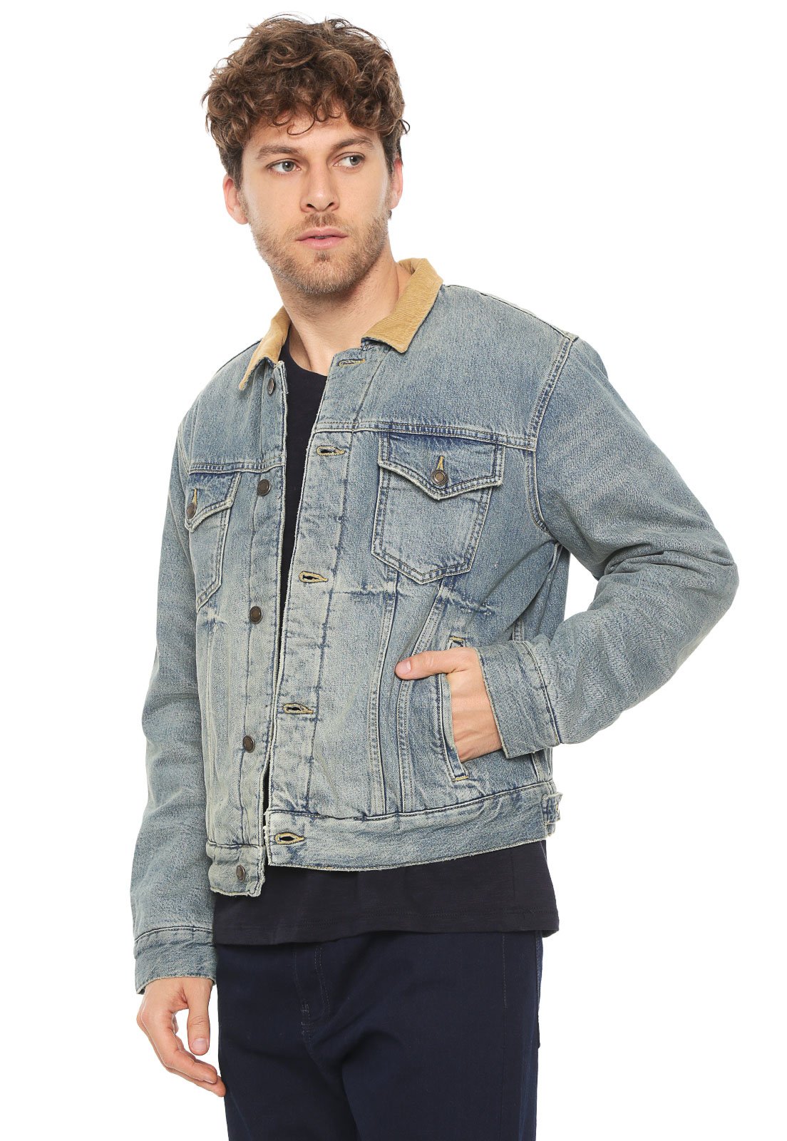 jaqueta jeans tommy hilfiger masculina
