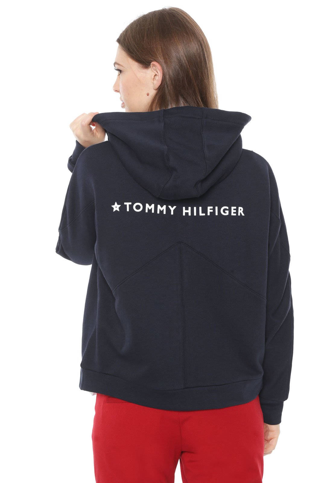 tommy moletom com capuzs womens