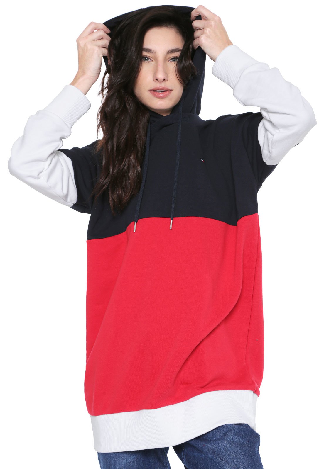 tommy hilfiger moletom com capuz women red