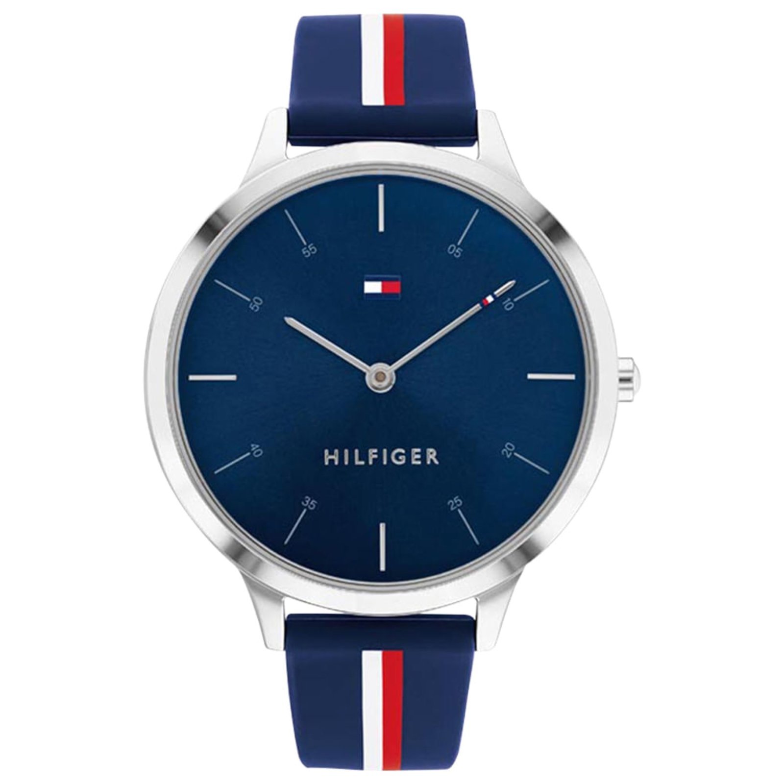 Relógio Tommy Hilfiger Feminino Borracha Azul E Vermelho 1782499 ...