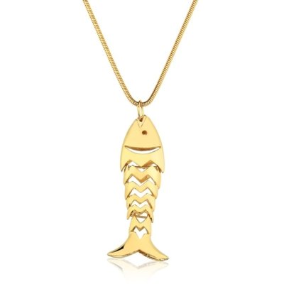 Colar Toque De Joia Peixe Articulado Dourado Menor preço em Colar Toque De Joia Peixe Articulado Dourado