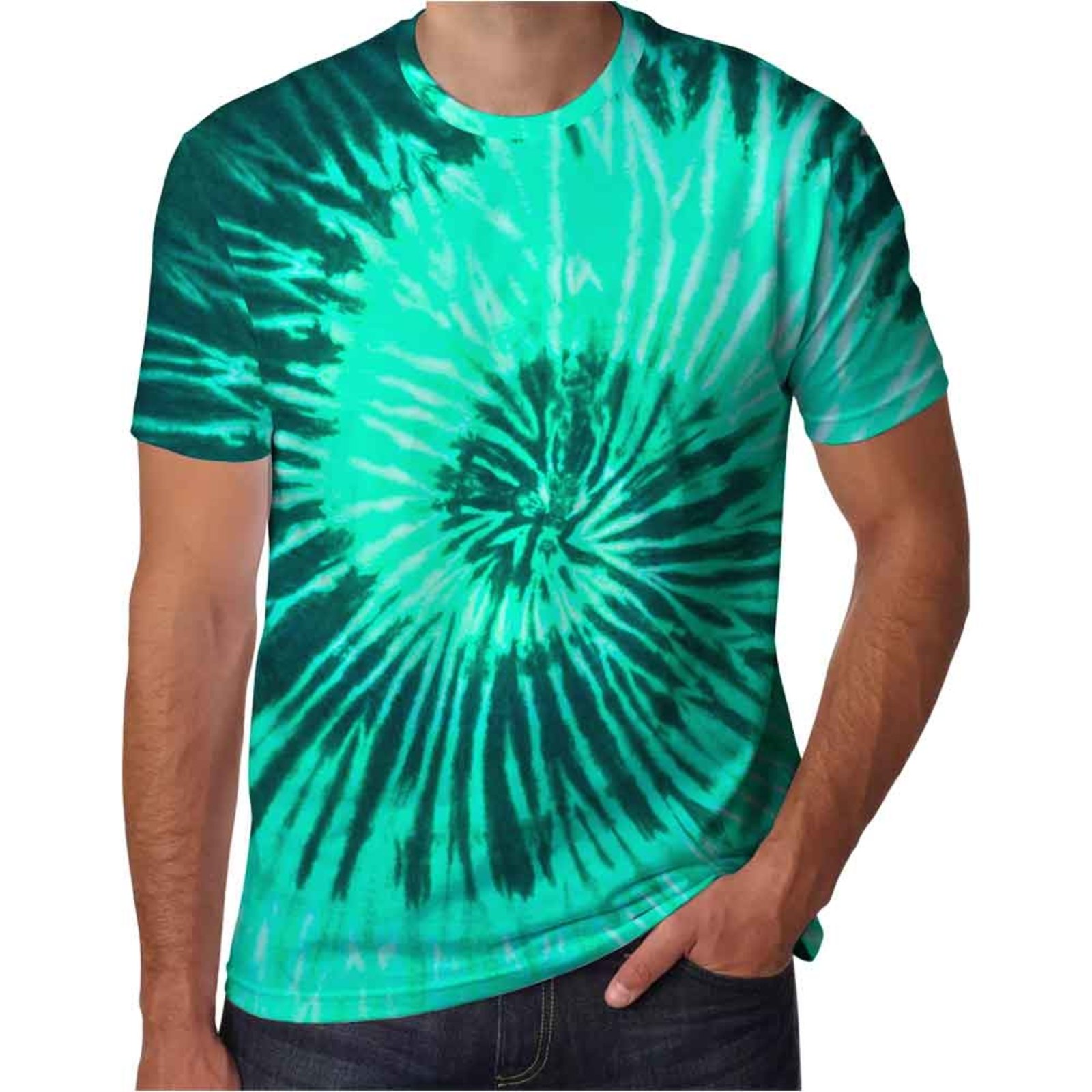 camiseta tie dye verde