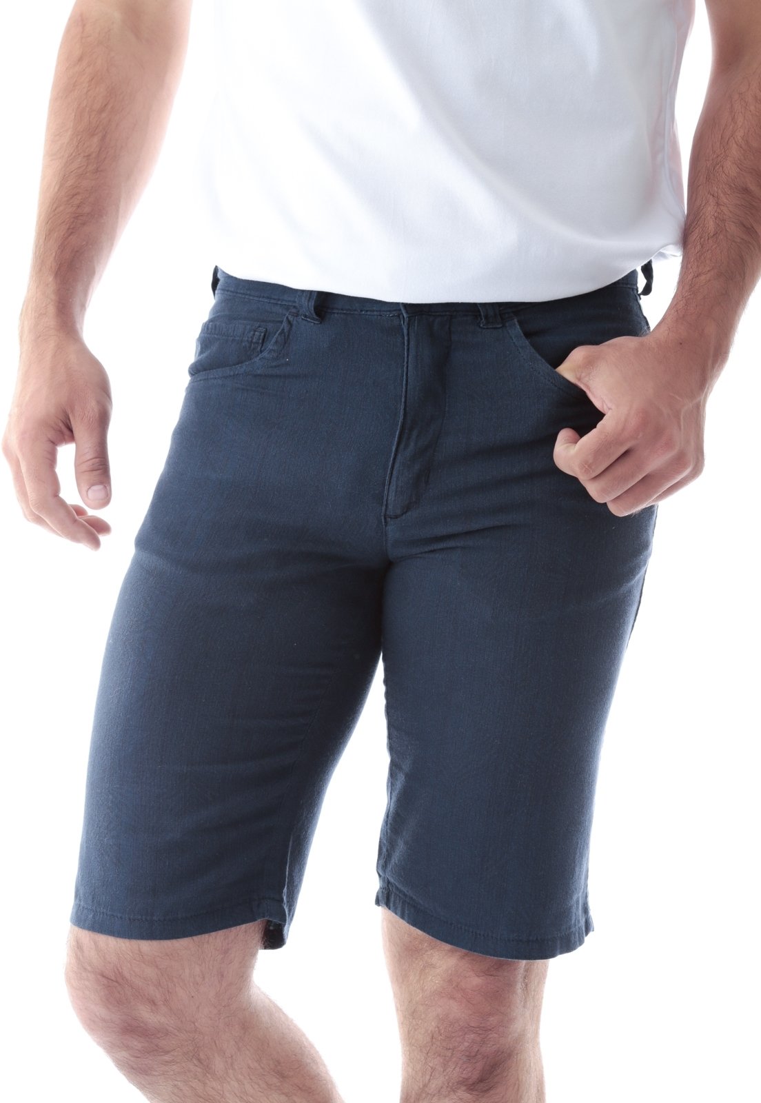 bermuda jeans estampada