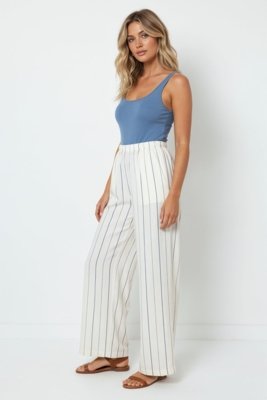 Calça Comfy Listrada Traymon - List /Off