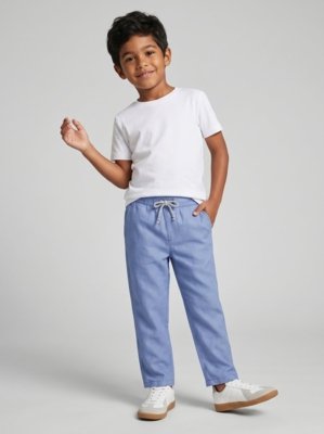 Calça Infantil Algodão - Azul Ceu - 06