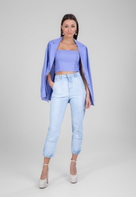 Calça Jeans Traymon Jogger Delavê Delavê