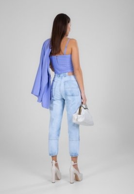 Calça Jeans Traymon Jogger Delavê Delavê