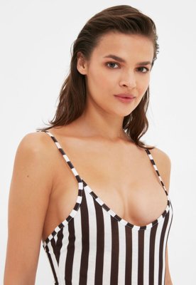 Body Trendyol Collection Listrado Preto