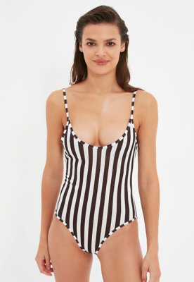 Body Trendyol Collection Listrado Preto