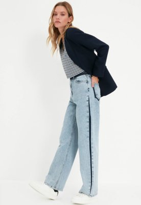 Trendyol Collection Jeans - Blue - Wide leg - Trendyol