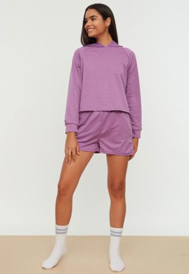 Short-Doll Trendyol Capuz Roxo