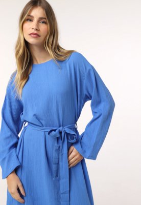 Vestido Trendyol Collection Midi com Faixa Azul