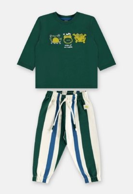 Conjunto Brejo Inverno Bebê Três e Já Verde
