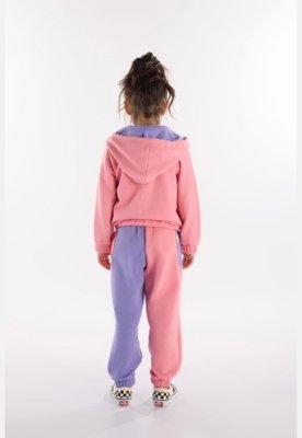 Conjunto Estrela Infantil Feminino com Jaqueta e Calça Três e Já Rosa