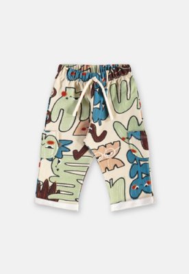 Conjunto Humor Bebê Blusão Calça Três e Já Bege