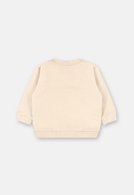 Conjunto Humor Bebê Blusão Calça Três e Já Bege