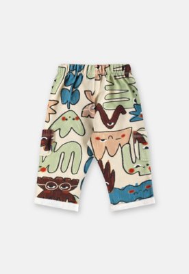 Conjunto Humor Bebê Blusão Calça Três e Já Bege