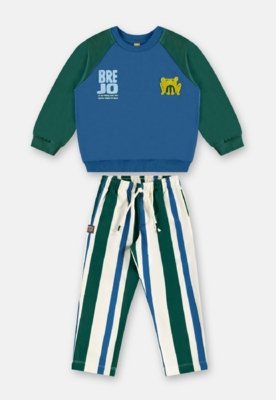 Conjunto Inverno Moletom Brejo Três e Já Azul