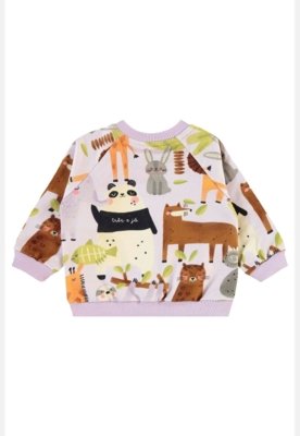 Conjunto Safari Encantado para Bebê Menina com Blusão e Calça Três e Já Roxo