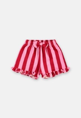 Conjunto Tulipa Bata Short Três e Já Rosa