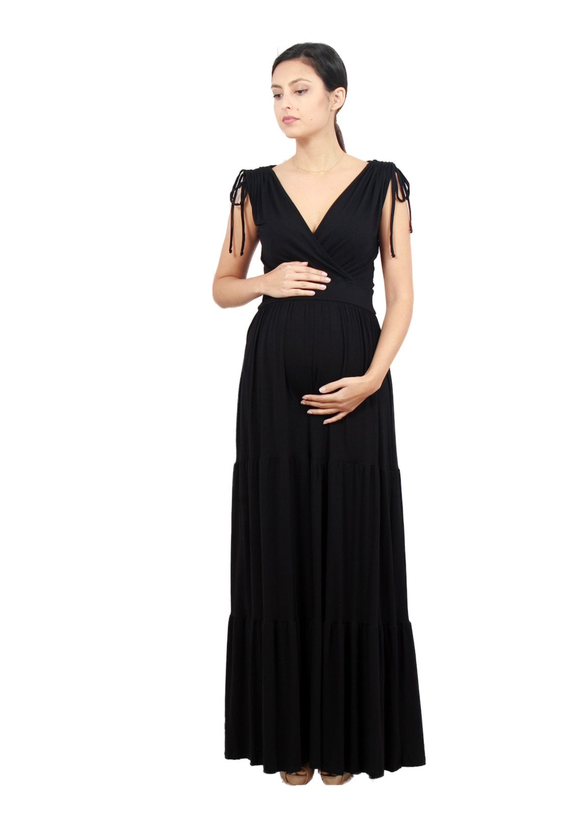 vestido gestante preto