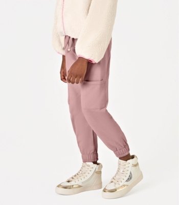 Calça Feminina Cargo Moletom Trick Nick Rosa