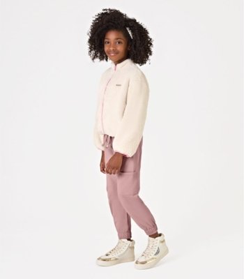 Calça Feminina Cargo Moletom Trick Nick Rosa