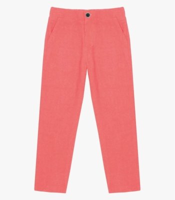 Calça Infantil Masculina Em Linho Trick Nick Rosa